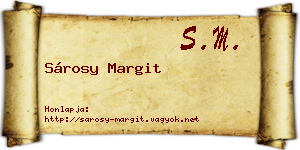 Sárosy Margit névjegykártya