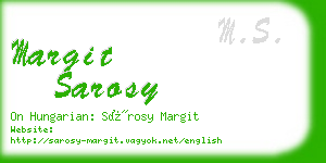 margit sarosy business card